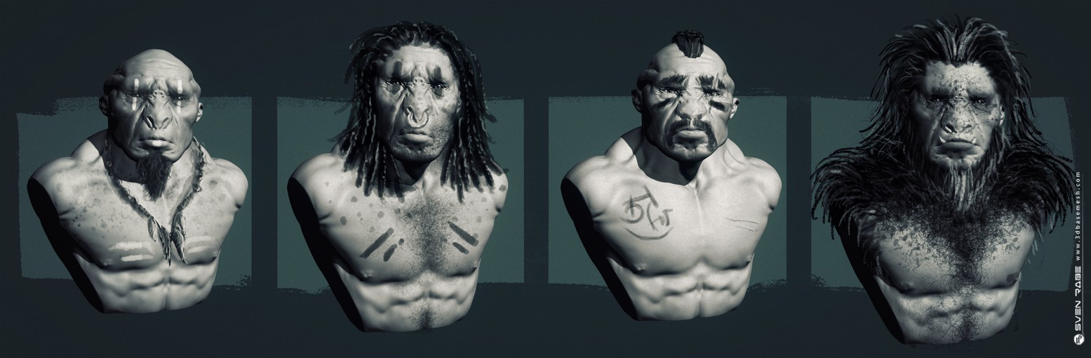 Character design variations | Zbrush, Photoshop | 2015